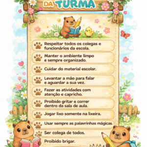 COMBINADOS DA TURMA - CAPIVARA 🥰✨