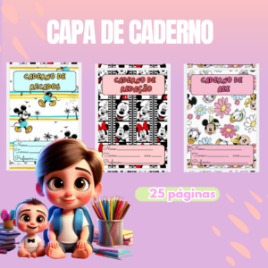 Kit com 25 Capas Minnie e Margarida