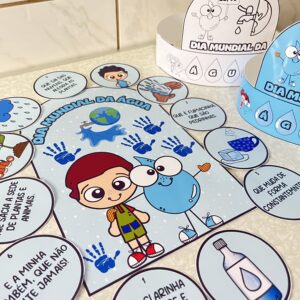 🌊💙 Luva Interativa + Coroa Criativa – Especial Dia da Água! 💙🌊