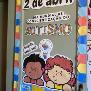 Painel de Porta Dia Mundial da Conscientização do Autismo