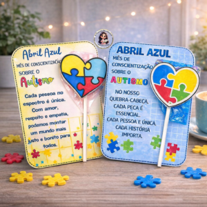 💙✨ CARTÃO ABRIL AZUL *(AUTISMO)* ✨💛