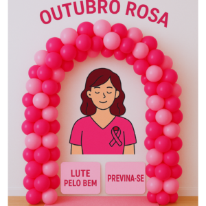 🎀 Painel Outubro Rosa – Decore e Inspire! 🎀