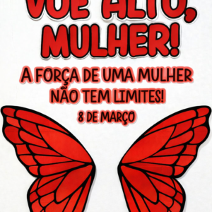 🦋 Painel de Fotos Asas de Borboleta – Dia da Mulher 💜