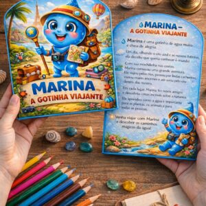 🌧️💧 MARINA – A GOTINHA VIAJANTE 💧🌧️ 📚 Material pedagógico infantil