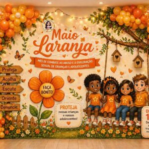 🧡✨ Mural Maio Laranja para Sala ✨🧡